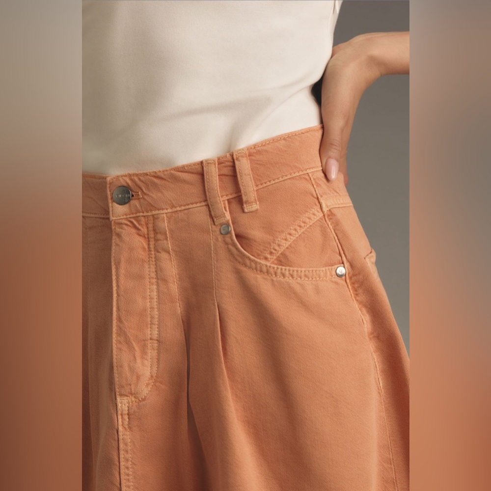 ✨ Anthropologie Pleated Micro Denim Skirt Sz 20W - Picture 4 of 10